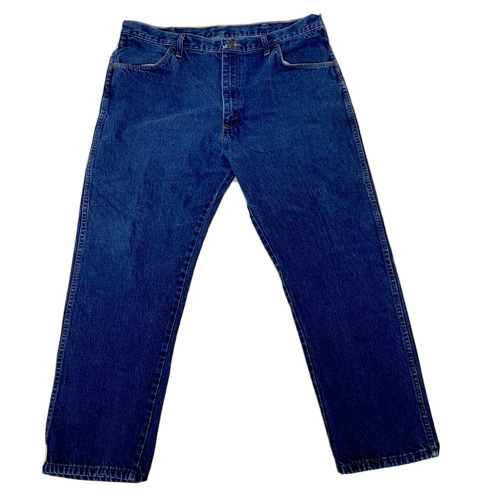 Rustler Straight Leg Jeans Mens Tag 40x30 Approx  38x28.5 Blue Dark Demin Cotton